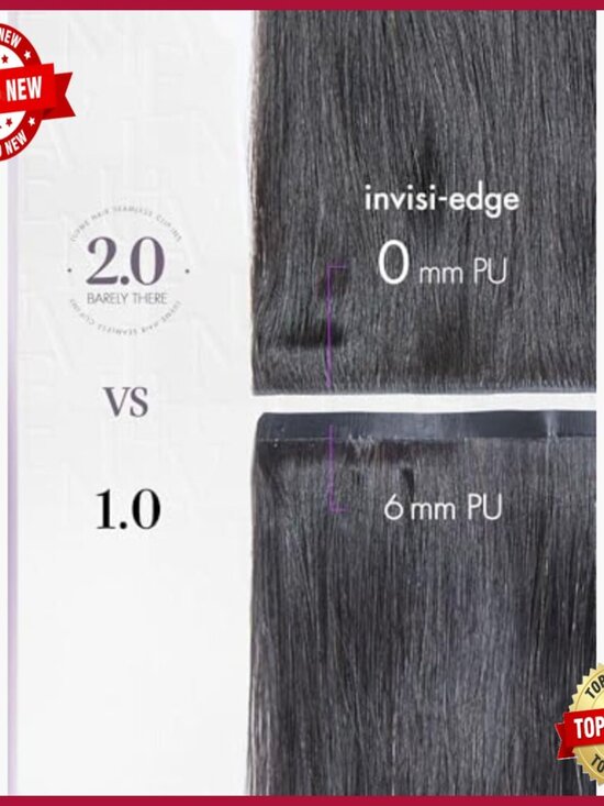 Invisible Clip-In Human Hair Extensions 16 Inch 220g 12Pcs Silky Straight